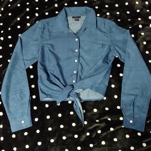 Button Down Crop Top